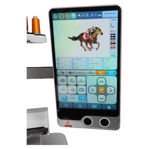 SPEEDWAY BF-1500 15 Needle Computerized Embroidery Machine 360×200mm Multi-Color High Speed Automatic Thread Trimming and Color Change Touchscreen USB Input Complete Assembled with Table and Stand Included
