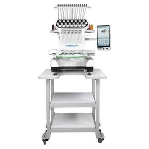SPEEDWAY BF-1500 15 Needle Computerized Embroidery Machine 360×200mm Multi-Color High Speed Automatic Thread Trimming and Color Change Touchscreen USB Input Complete Assembled with Table and Stand Included
