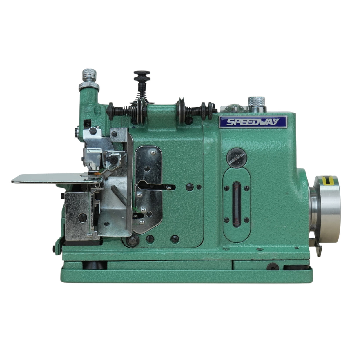 SPEEDWAY® SW 3U 3 Thread Emblem Edge Embroidery Patching Overlock Machine with Smart Automatic Material Adjustment Assembled with Table and Stand Included