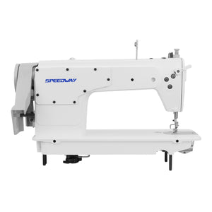 SPEEDWAY® SW 8700 Single Needle Lockstitch Industrial Sewing Machine with Servo Motor, Table and Stand Included With Wheels
