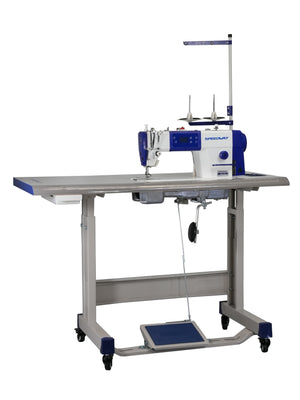 SPEEDWAY SW 8700 D Single Needle Lockstitch Industrial Sewing Machine with Servo Motor, Table and Stand Included With Wheels