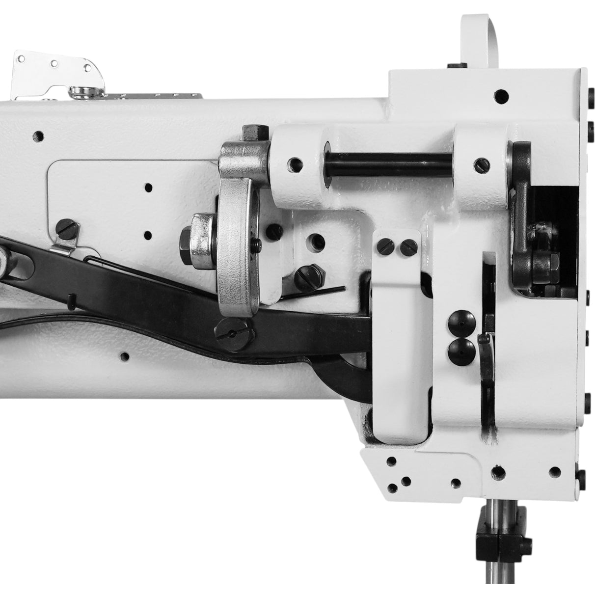 SPEEDWAY SW-4420-L18 Double Needle 3/8" Long Arm Heavy Duty Unison Feed Walking Foot Sewing Machine Assembled with Servo Motor, Table and Stand
