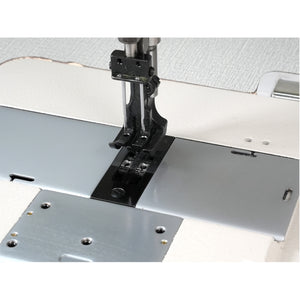 SPEEDWAY SW-4420-L18 Double Needle 3/8" Long Arm Heavy Duty Unison Feed Walking Foot Sewing Machine Assembled with Servo Motor, Table and Stand
