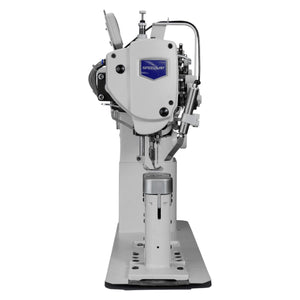 SPEEDWAY® SW1760L/VS Double Needle Post Bed Heavy Duty Unison Feed Walking Foot Sewing Machine Assembled with Table and Stand Included