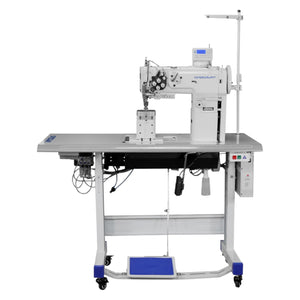 SPEEDWAY® SW1760L/VS Double Needle Post Bed Heavy Duty Unison Feed Walking Foot Sewing Machine Assembled with Table and Stand Included