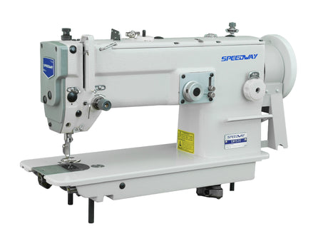 SPEEDWAY SW 1530 Single Needle Mechanical Heavy-Duty Zig-Zag Industrial Sewing Machine with 550W Servo Motor - Complete Setup, Table, Stand Included