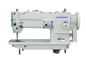 SPEEDWAY SW 1530 Single Needle Mechanical Heavy-Duty Zig-Zag Industrial Sewing Machine with 550W Servo Motor - Complete Setup, Table, Stand Included