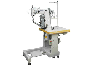 SPEEDWAY SW 168A Single Needle Inner Liner & Outsole Side Wall Stitching Machine for Shoe Production with Electric Foot Lifter, Needle Positioner & Floating Horn - Complete Setup, Table, Stand Included