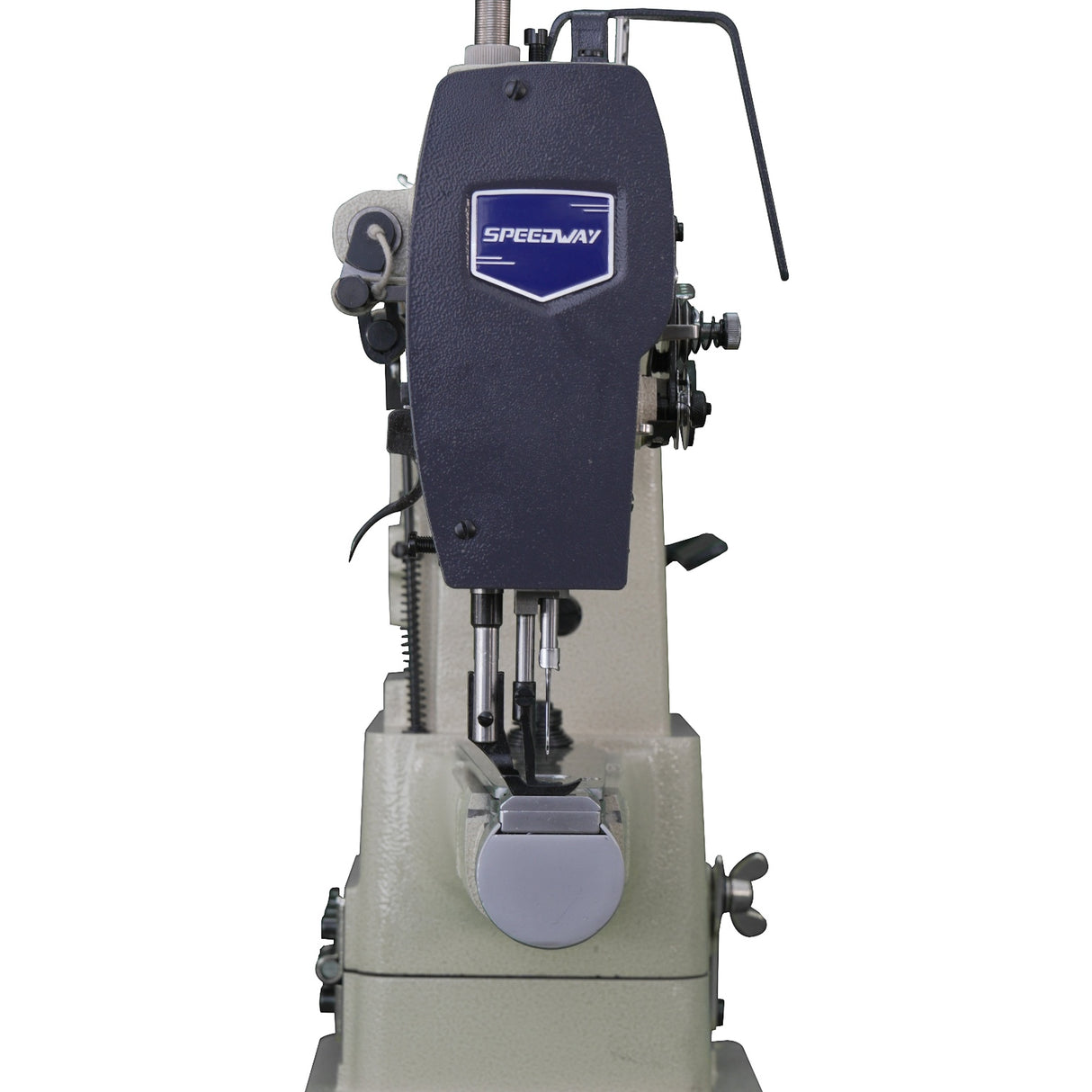 SPEEDWAY SW 246A Cylinder Bed Single Needle Unison Feed Lockstitch Industrial Sewing Machine with Double Capacity Hook - Complete Setup, Table, Stand Included