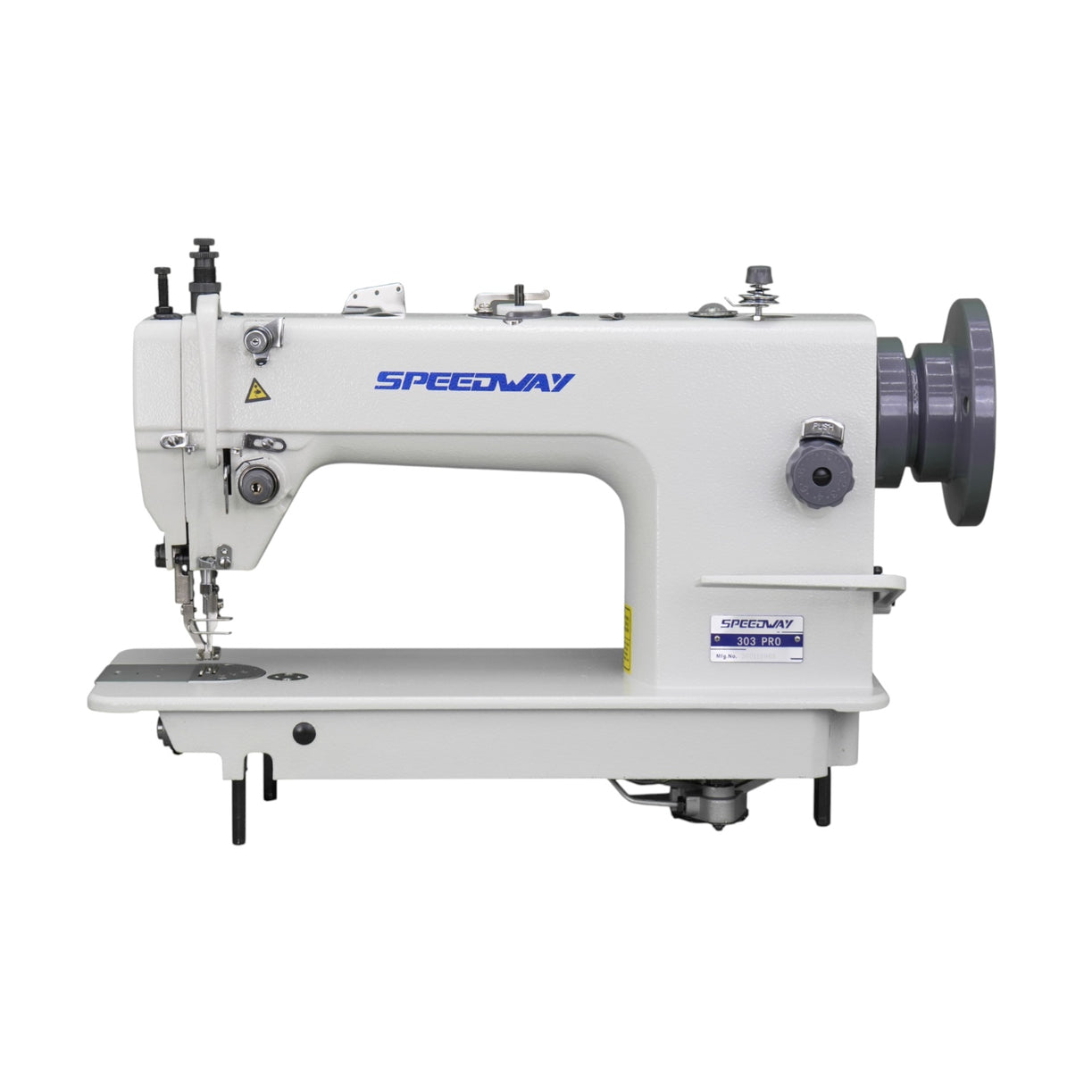 SPEEDWAY® 303 PRO – Single Needle Top & Bottom Feed Walking Foot Machine – Complete Setup, Table & Stand Included