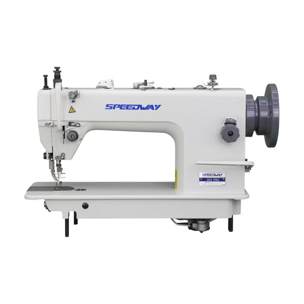 SPEEDWAY® 303 PRO – Single Needle Top & Bottom Feed Walking Foot Machine – Complete Setup, Table & Stand Included