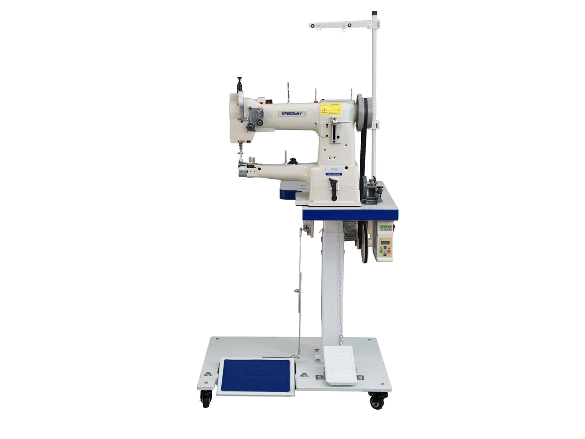 SPEEDWAY® SW-335L – Cylinder-Bed Heavy Duty Walking Foot Machine – Complete Setup, Table & Stand Included