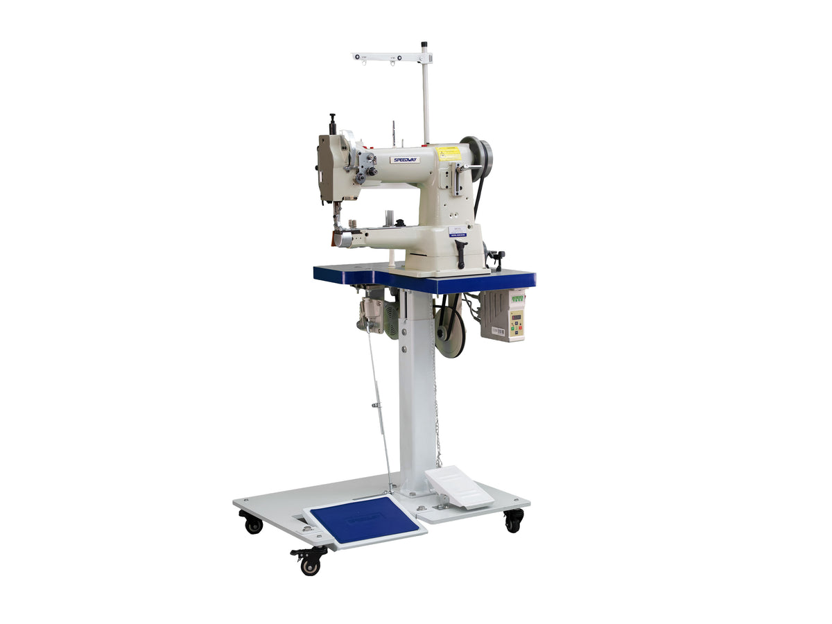 SPEEDWAY® SW-335L – Cylinder-Bed Heavy Duty Walking Foot Machine – Complete Setup, Table & Stand Included