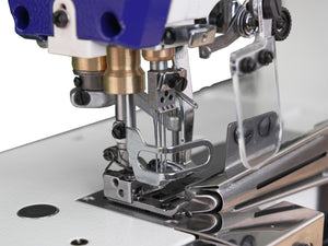 SPEEDWAY® SW 562/02BB – 3-Needle Flatbed Coverstitch for Binding – Complete Setup, Table & Stand Included