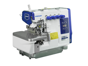 SPEEDWAY SW6-5D 2-Needle 5-Thread True Safety Stitch Direct Drive Overlock Industrial Sewing Machine for Wovens, Denim & Workwear - Complete Setup, Fully Submerged Table Included