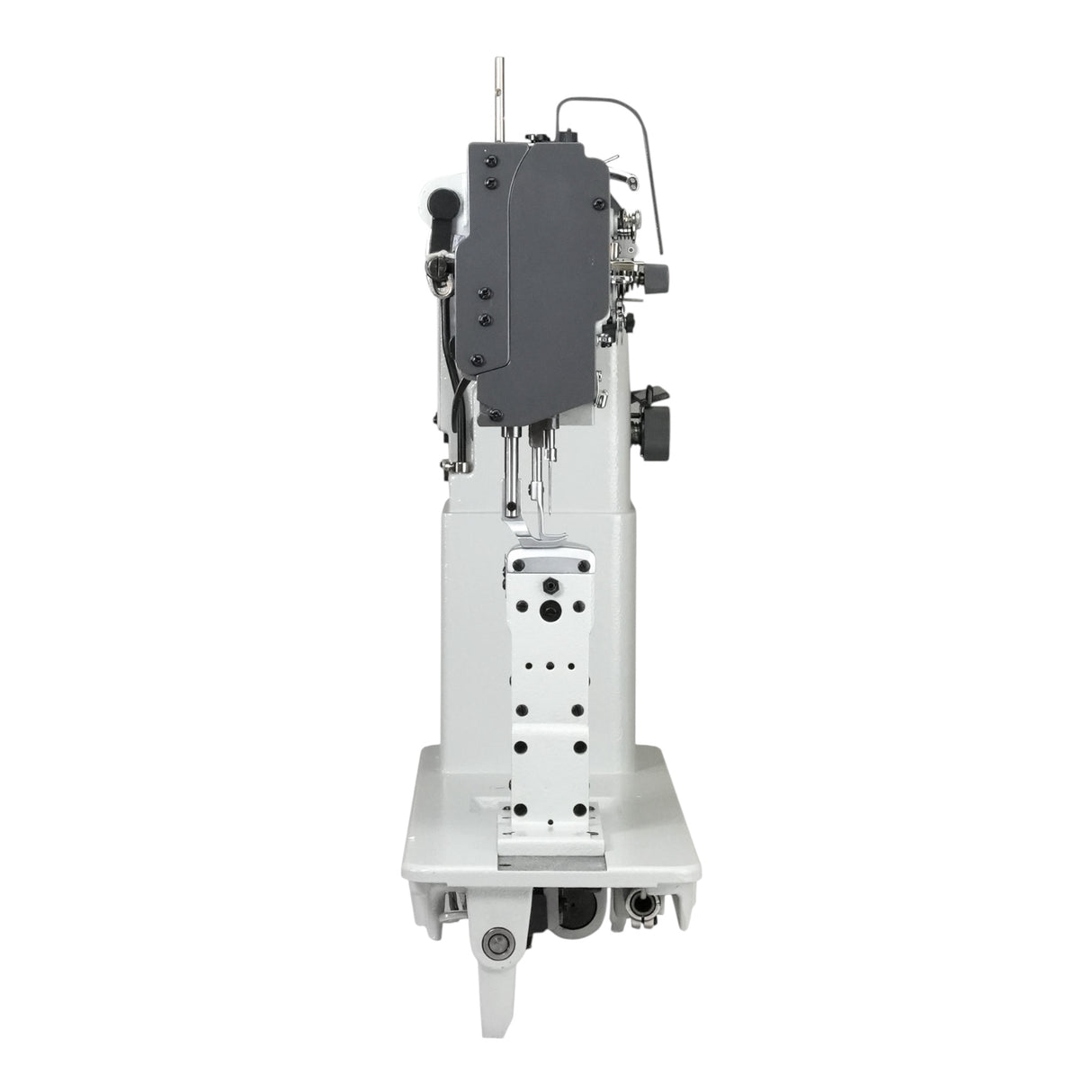 SPEEDWAY SW 82440 Post Bed Single Needle Walking Foot Heavy Duty Unison Feed Walking Foot Sewing Machine Assembled with Servo Motor, Table and Stand Included