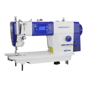 SPEEDWAY® SW 8700 C Single Needle Lockstitch with Thread Trimmer Industrial Sewing Machine with Servo Motor, Table and Stand Included With Wheels