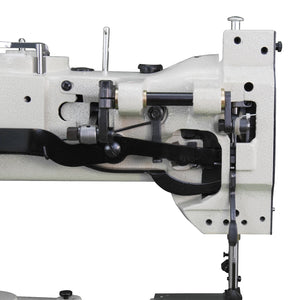 SPEEDWAY SW 8B-2A Cylinder Bed Single Needle Compound Walking Foot Industrial Sewing Machine with Japanese Hook and Automatic Lubrication - Complete Setup, Table, Stand Included
