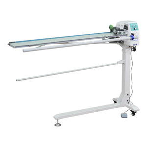 SPEEDWAY SW 933 Automatic Bias Strip Cutting Machine for Cylindrical Knit, Cotton & Polyethylene Fabrics - Complete Setup with Mobile Stand & Foot Pedal