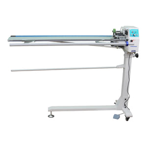 SPEEDWAY SW 933 Automatic Bias Strip Cutting Machine for Cylindrical Knit, Cotton & Polyethylene Fabrics - Complete Setup with Mobile Stand & Foot Pedal