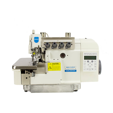 SPEEDWAY SW 933-38-ED3 5 Thread Overlock with Vacuum Full Function Industrial Sewing Machine Assembled with Direct Servo Motor, Fully Submerged Table Setup