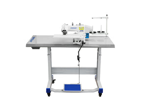 SPEEDWAY® SW-101D – Bastilladora industrial de puntada invisible con motor de transmisión directa de 550W – Equipo completo, mesa y base incluidas