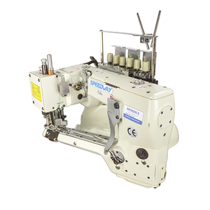 SPEEDWAY SW36200-2 4 Needle Feed of the Arm 6 Thread Flatseamer Assembled with Servo Motor, Table and Stand Included