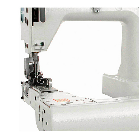 SIRUBA FA007-264 Máquina de Coser Industrial de 2 Agujas con Alimentación del Brazo Cadeneta Para Camisas Montada con Servomotor, Mesa y Soporte Incluidos