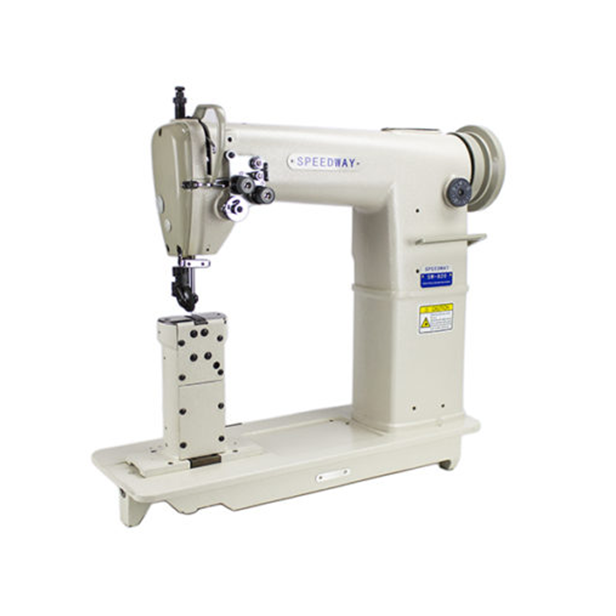 SPEEDWAY SW-820 Double Needle Post-bed Lockstitch Industrial Sewing Machine with Servo Motor, Table and Stand Included