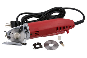 ALLSTAR AS-100K — Mini cortadora rotativa eléctrica de tela de 2 pulgadas, con afilador integrado y guarda-dedos ajustable — 110V, hecha en Taiwán — corta hasta 3/8" de capas