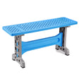 JACK® JK-815129 Wide Industrial Sewing Workstation Bench – Elevated Plastic Stool, 18.1 × 47.2 in Base, 20" Height