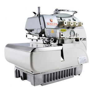 SINGER 321C-251M-35 5 Thread Overlock Industrial Sewing Machine Assembled with Servo Motor, Fully Submerged Table Setup Included