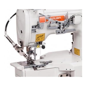 SIRUBA C007KP-W122-364/CH 3 Needle Cylinder Bed Coverstitch Industrial Sewing Machine Assembled with Table and Servo Motor Included