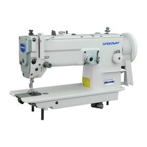 SPEEDWAY SW 1530 Single Needle Mechanical Heavy-Duty Zig-Zag Industrial Sewing Machine with 550W Servo Motor - Complete Setup, Table, Stand Included