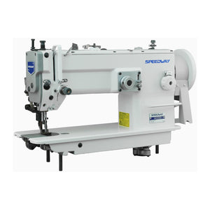 SPEEDWAY SW 2530 Single Needle Mechanical Heavy-Duty Walking Foot Zig-Zag Industrial Sewing Machine for Leather, Gloves & Shoe Uppers with 550W Servo Motor - Complete Setup, Table, Stand Included