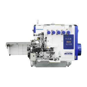 SPEEDWAY SW6-6D 3-Needle 6-Thread Universal Direct Drive Overlock Industrial Sewing Machine - Convertible 516 / 514 / 504 for Sample Rooms, Alterations & Mixed Production - Complete Setup, Fully Submerged Table Included