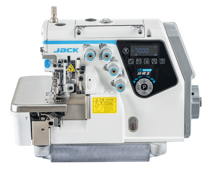 JACK C7-5-M04/435 5 Thread Urus (A.M.H) AI Overlock Machine with Smart Automatic Material Adjustment Assembled with Table and Stand Included