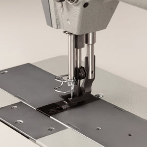 CONSEW P1255RBLH-18-1 Single Needle Long Arm 18" High-Clearance Heavy Duty Walking Foot Compound Feed Lockstitch Industrial Sewing Machine with 6" Vertical Workspace & Safety Clutch - Complete Setup, Table, Stand Included