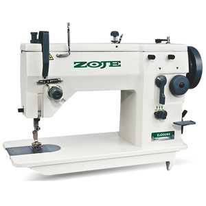 ZOJE ZJ-20U93 Máquina de coser con lubricación automática recta y en zig-zag con pespunte de una sola aguja ensamblada con servomotor, mesa y soporte incluidos