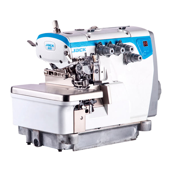 JACK® E4S-5-03/333 – 5-Thread Safety Stitch Overlock – Complete Setup, Table & Stand Included