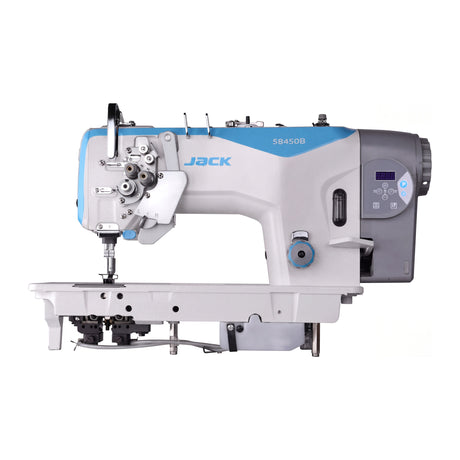 JACK® JK-58750B – Double Needle Large Bobbin Split-Bar Lockstitch – Complete Setup, Table & Stand Included