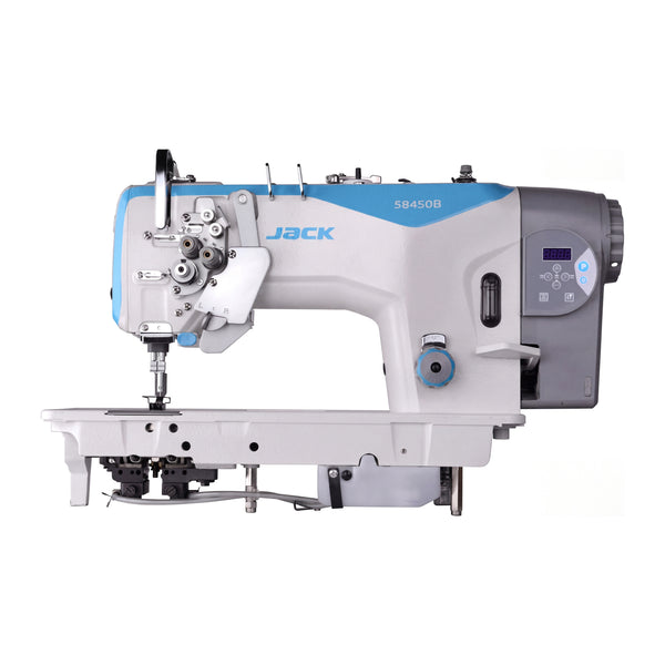 JACK® JK-58750B – Double Needle Large Bobbin Split-Bar Lockstitch – Complete Setup, Table & Stand Included