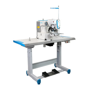 JACK® JK-T1906GS-D – Computer-Controlled High-Speed Shape-Tacking Sewing Machine – Complete Setup, Table & Stand Included