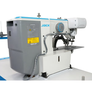 JACK® JK-T1906GS-D – Computer-Controlled High-Speed Shape-Tacking Sewing Machine – Complete Setup, Table & Stand Included