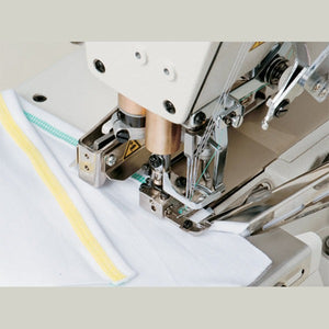 JUKI MF-7523C11 3 Needle Flatbed Coverstitch for Binding Industrial Sewing Machine with Table and Servo Motor Included Included