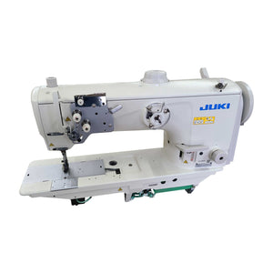 JUKI LU-2810AS Single Needle Heavy Duty Unison Feed Walking Foot Sewing Machine Assembled with Servo Motor, Table and Stand Included