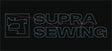 Supra Sewing logo digitized as a stitch pattern, 200 × 47 mm, the kind of design we turn into a JUKI .VDT file