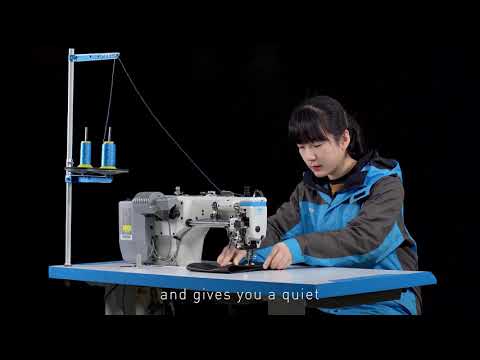 JACK H6-CZ-4 Máquina de coser con pie móvil de alimentación superior e inferior totalmente automática con accionamiento directo de una sola aguja ensamblada con mesa y soporte incluidos