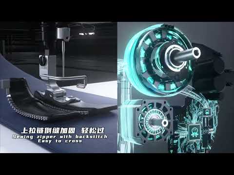 JACK A5E-B (A.M.H 2) AI Material Recognition Unlock the Potential of All Fabrics Single Needle Direct Drive Fully Automatic Drop Feed Lockstitch Industrial Sewing Machine Complete Assembled with Table and Stand Included