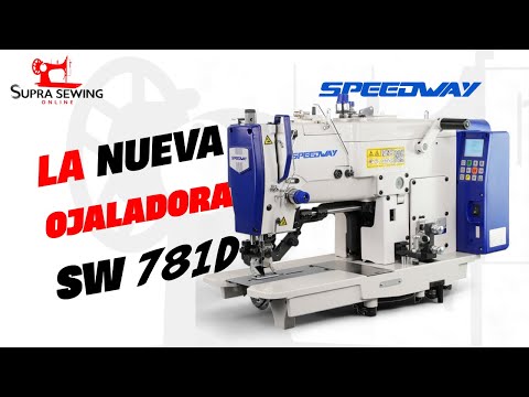 SPEEDWAY SW 781 D Mechanical Digital Buttonhole Sewing Machine Assembled with Table and Stand Included With Wheels